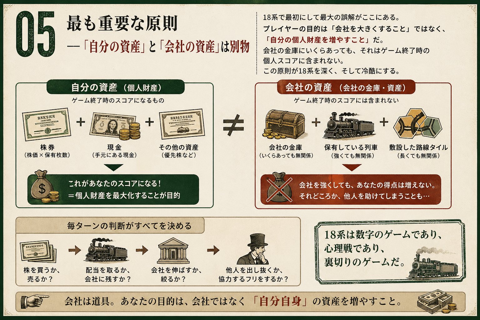 最も重要な原則 — 自分の資産と会社の資産は別物
